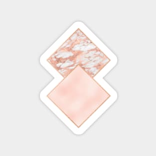 Diamond rose gold marble - soft blush Sticker